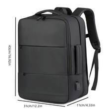 Men Travel Laptop Backpack, Expandable 45L Carry On Backpack Waterproof Airline Approved Business Backpack For Men Work With USB Charging Port 15.6inch Laptop Compartment, Large Capacity College Bookbag Work Computer Bag Gifts For Men Fits 15.6 Inch Notebook Christmas And New Year Gifts Large Capacity Bag