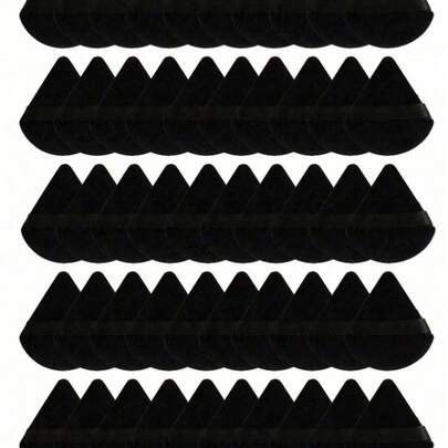 1/5/10 Velvet Triangle Powder Puff Facial Makeup Tools, Makeup Powder Puff Set, Air Cushion Puff Reusable Makeup Sponge, Makeup Gadgets, Loose Powder Puff Wet And Dry Powder Puff, Velvet Makeup Foundation Mixing Sponge Is Suitable For Foundation Cream Air Cushion And Facial Makeup, Suitable For All Skin Types.