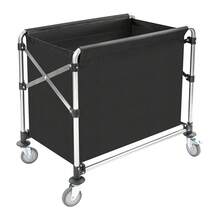 YIYIBYUS 87x52x78cm Commercial Laundry Cart, Black Laundry Cart With Wheels, Folding Laundry Cart - Black - View 6