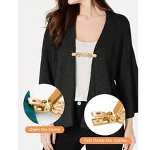 Kẹp áo len cổ điển - Kẹp cổ áo cardigan cổ điển, phù hợp cho phụ nữ và trẻ em gái - Hoàn hảo cho áo sơ mi trang trọng và trâm cài áo - Nhiều màu - Xem 7