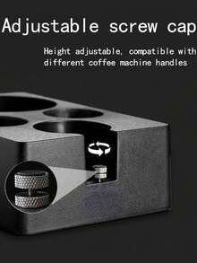 shoxil 1pc Espresso Tamper Station And Espresso Knock Box , Black Tamping Station Plastic Coffee Tamper Stand, Portafilter Holder For 51/53/58mm Espresso Machine Coffee Accessories - Black - View 3