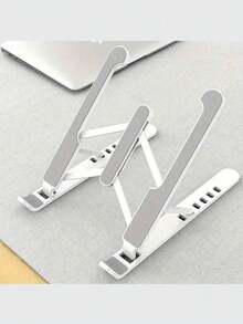 1PC Universal Laptop Tablet Stand, Hanging Plastic Folding Portable Stand, Easy To Increase Height And Heat Dissipation 7-Level Adjustable Portable Foldable Laptop Stand Cooling Holder ﻿,Laptop Stand, Desktop Folding, Mobile Phone, Tablet Height Increasing, Suspended Stand, Portable With Heat Dissipation Base
