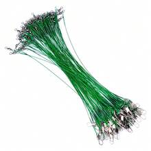 NYAYEO 30 Stücke/Set Angelschnur Köder Draht Edelstahl Vorfach Draht Hauptschnur Angelzubehör für Hecht versteckte Hauptschnur Outdoor Angeln Ausrüstung (zufällige Farbe)