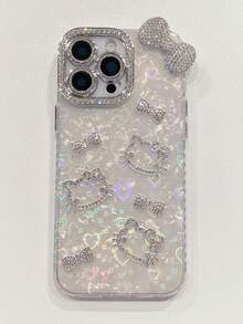 [Sanrio 星星保护壳] 官方 Sanrio 防摔电镀框带滴胶保护壳 适用于苹果全屏星星设计 - 銀色 - 查看 4