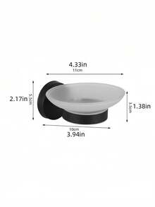 1 Set Black Bathroom Storage Hooks - Round Towel Ring - Bathroom Hanging Hooks - Toothbrush Holder - Stainless Steel Storage Hooks - Toilet Paper Holder - Soap Dish - Black - View 20