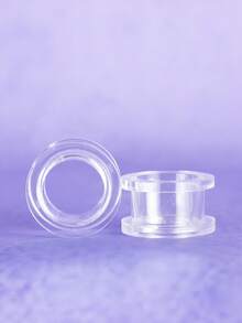 1 对时尚朋克波西米亚 Y2K 风格亚克力耳塞/耳塞，男女通用身体首饰，适合日常佩戴和聚会 - Ear gauge - 查看 1