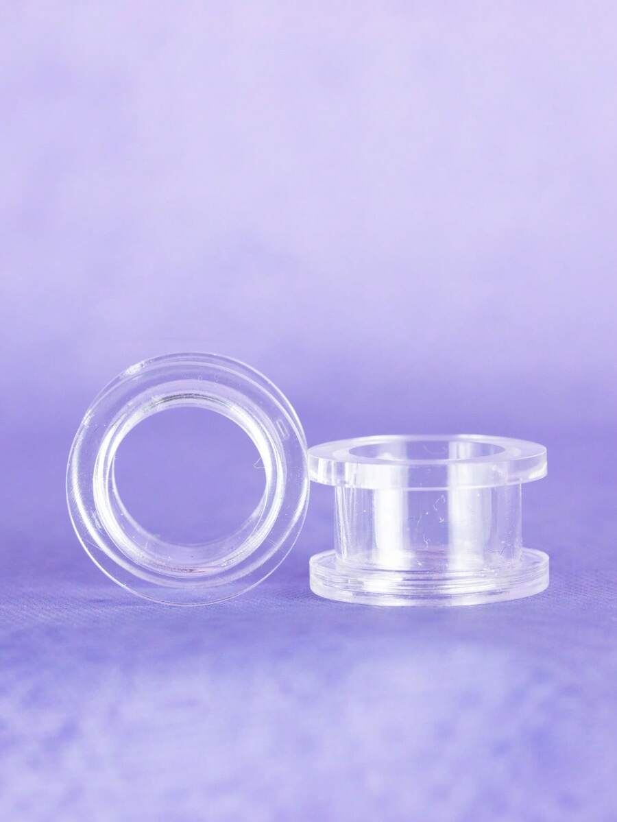 1 对时尚朋克波西米亚 Y2K 风格亚克力耳塞/耳塞，男女通用身体首饰，适合日常佩戴和聚会 - Ear gauge - 查看 1