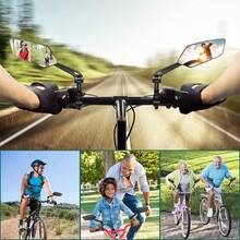 Bike Rear View Mirror Reflector Adjustable Rotatable Handlebar Mirror Clear Rearview Electric Scooter Cycling Bicycle Accessories - Black - View 6