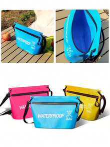 1个防水拉链袋，5升容量，适合游泳、划船、徒步旅行、露营、户外运动、旅行，男女通用 - 彩色 - 查看 1