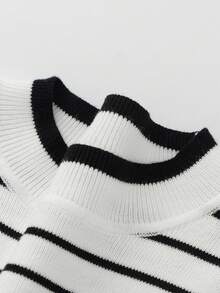 Balabala 女童毛衣 2025 春秋新款针织套头衫 - 黑白色調 - 查看 3