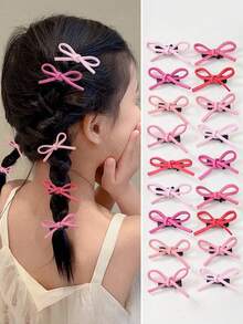 20/10pcs/Set Pink Purple Little Girls Hair Clips, Hair Clips, Bangs Clips, Harmless Hair Accessories, Suitable For Daily Use
