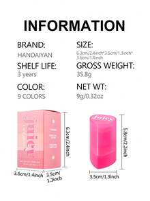 HANDAIYAN Heart-Shaped Jelly Blush Stick - Long-Lasting Color, Moisturizing, Contouring & Highlighting, Evens Skin Tone, 2-In-1 Lip & Cheek Blush, Rosy Girly Style, Suitable For Beach, Camping, Outdoor Activities, School/Campus Events And Festivals - Unleash Colorful Charm And Ambiance! - Multicolor - View 7