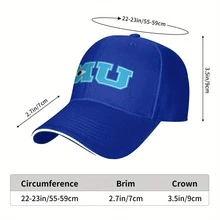 Monsters University Baseball Cap - Official MU Logo Hat In Royal Blue, Lightweight Breathable Sports Cap For Men, Women, Monsters Inc Fans - Gift For Mike & Sulley - Birthday/Graduation Present, Fan Merchandise, Sporty Design, Comfortable Fit, Fan Gear, Casual Wearers - 藍色 - 查看 4