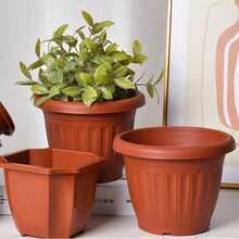 1pc 49cm Diameter Thickened Flower Pot With Bottom Tray, Plastic Durable Round Planter For Balcony, Yard, Green Plants, Indoor/Outdoor Decoration, Anti-Crack