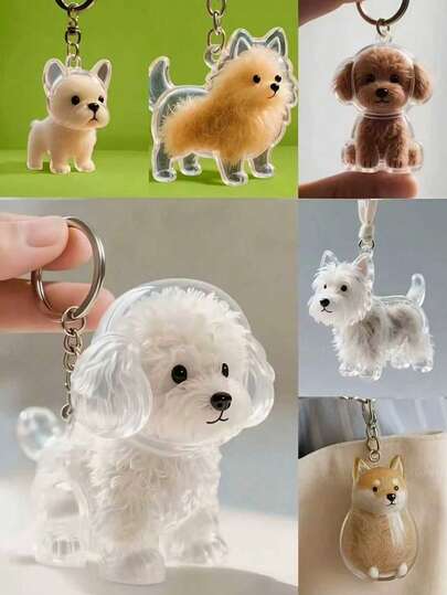 1 pieza/4 piezas Almacenamiento transparente para pelo de mascota (El juego de 4 piezas incluye pinzas) Soporte de llave para pelo de perro Cápsula de memoria portátil para recuerdo de pelo de mascota