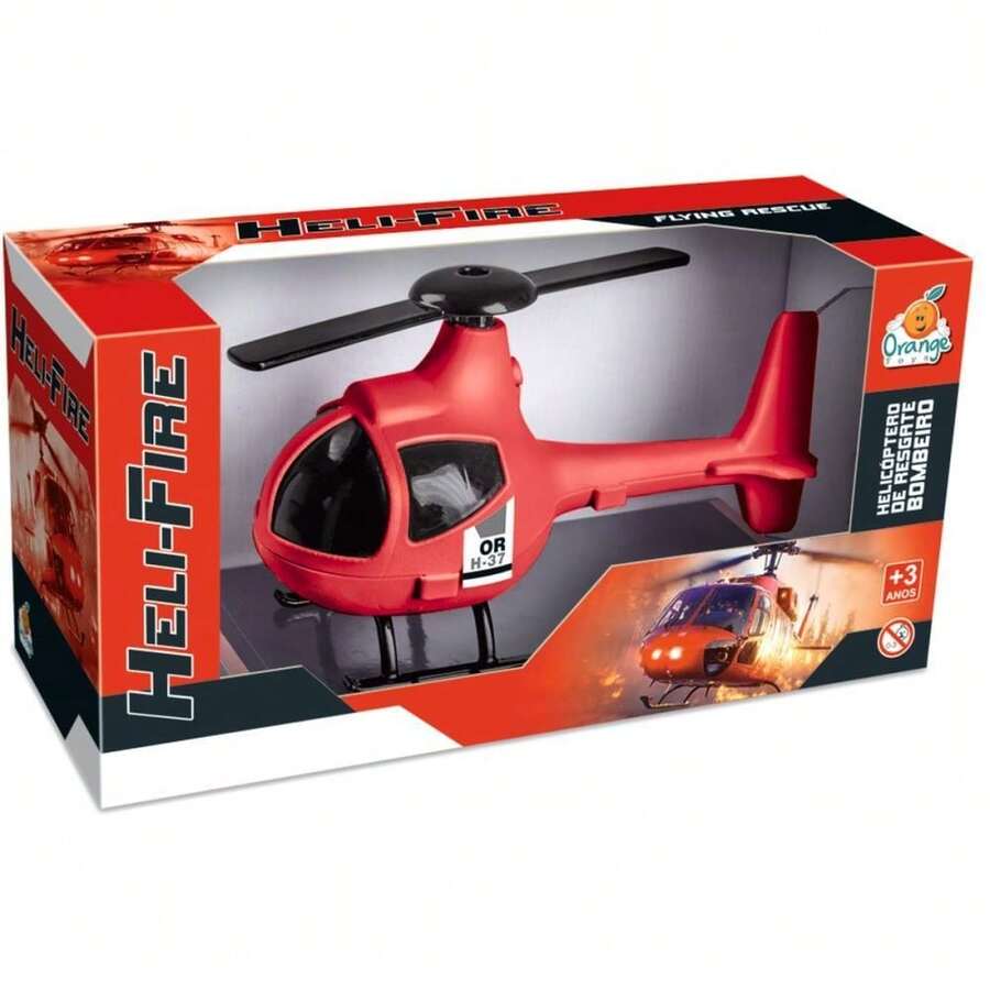 HELICÓPTERO HELI-FIRE 23CM BOMBEIRO RESGATE VERMELHO - Multicolorido - Visão 1
