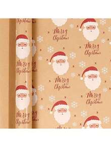 3M 300cm*43cm Natural Kraft Paper Vintage Christmas Tree Gift Wrapping Paper, DIY Gift Decoration,Christmas Valentine Day