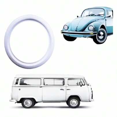 Kit com 4 Faixas Branca Banda Estreita para Pneus Automotiva Aro 13" 14" 15" e 16"