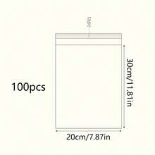 100pcs Transparent Self-Sealing Plastic Bags, OPP Packaging Bags, Reusable Seal, Perfect For Packaging Clothes, Artwork, Gifts, Jewelry, Decorative Packaging, Cards, Dustproof And Moisture-Proof, Suitable For Christmas. - Clear - View 5