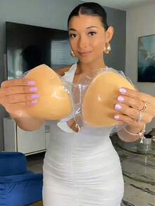 2 PCS Double Sided Sticky Push Up Bra Inserts - Reusable Adhesive Bra With Padding - Sticky Bra For Dresses Bikinis Bra Inserts,Double Sided Self-Adhesive Bra Pads,Sticky Bra Sticky Push Up Bra Lingerie Set Sticky Push Up Bra Push Up Sticky Bra Boob Pads Chest Pads Adhesive Pads - Multicolor - View 5