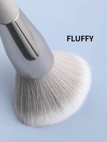 1pc Dual-Ended Powder Brush + Blending Brush 2-In-1 Portable Makeup Brush