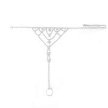 Elegant Multi-Layer Rhinestone Toe Ring Anklet Fashion Jewelry For Beach Holidays Foot Jewelry - 腳鍊 - 查看 11