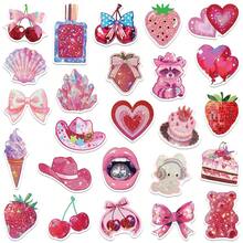 50pcs/Pack Magenta Y2K Graffiti Stickers, Suitable For Water Bottles, Laptops, Skateboards, Vibrant Aesthetic Graffiti Set, For Diaries, Scrapbooks, Party Supplies, Great For Winter, New Year