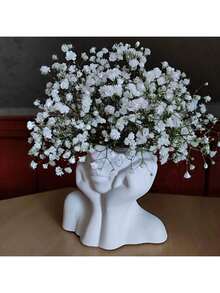 Silicone Girl Face Vase Mold With Hands On Cheeks – Resin, Plaster & Cement Casting Mould For DIY Flower Pot, Pen Holder, Home Decor Crafts