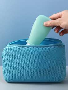 30毫升/60毫升/90毫升硅胶旅行瓶套装，可重复灌装防漏旅行容器，适用于乳液、洗发水、护发素、化妆品等，适合浴室、宿舍使用，3种颜色可选 - 彩色 - 查看 3