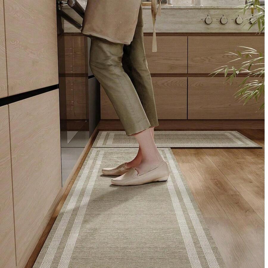 1 tấm thảm nhà bếp hình chữ nhật, kích thước 45*120cm, thảm trải sàn cao su chống trượt, thảm nhà bếp, thảm chùi chân có thể giặt được, thích hợp cho nhà ở, phòng tắm, hành lang, phòng giặt, văn phòng, quà tặng tốt nghiệp, tiệc độc thân, quà tặng phù dâu, Ngày của Cha, trang trí Halloween. - Nhiều màu - Xem 1