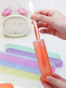 1pc/2pcs/4pcs Travel Toothbrush Protective Case, Minimalist Portable Dustproof Toothbrush Holder For Home Use