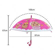 Automatic Lightweight Children's Umbrella With Whistle And Capybara Design - Màu Hồng Tươi - Xem 3
