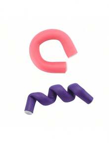 42pcs/Pack Universal Hair Curler Pads, Heat Resistant Foam Rollers, Rubber Curling Rods, Heat Insulation Curling Rods, PVC Bag Packed Hair Curling Rods - Multicolor - View 8