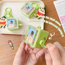 蜡笔小新趣味手摇动画翻书钥匙扣吊饰 - 动漫周边、手持卡通背包挂件、创意饰品、娃娃包配件 - 綠色 - 查看 6