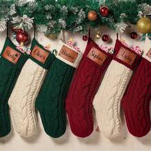 2026 Embroidered Christmas Stocking,Personalized Family Christmas Stockings,Knitted Stockings With Name,Monogram Stocking,Holiday Decor Gift - Multicolor - View 7