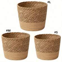 3 Packs, Plant Pots For Indoor Plants, Seagrass Planters, Planter Basket Indoor, Flower Pots Cover, Plant Containers, Natural