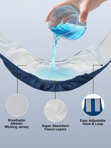 3片装可重复使用公狗尿布 - 超强吸水可水洗公狗尿布 - 可重复使用公狗尿布（纯色） - 彩色 - 查看 3