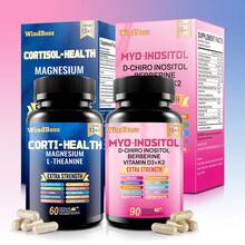 Windboss Combo 2 Cajas Suplemento Cortisol + Inositol | 180+120 Cápsulas en Total | Apoyo Diario para Energía y Equilibrio - paquete 2 - Ver 3