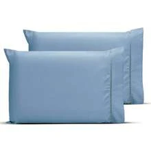 Kit 2 Fronhas com Ponto Palito 70cm x 50cm Percal 180 Fios - Azul Motorista - Visão 1