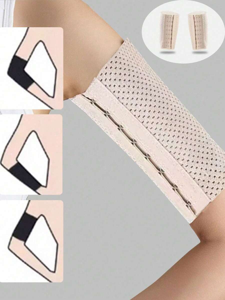 1 par de bandas elásticas para dar forma a los brazos, bandas de compresión para dar forma a los brazos, para apretar los brazos flácidos, ayudar al entrenamiento de fuerza de los brazos, adecuado para hacer ejercicio, ir y venir, uso en el hogar