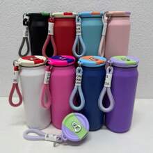 Macaron Stainless Steel  Cup Large Capacity Car Cup Rubber Paint Cola Can 500ML - trắng - Xem 1