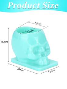 100pcs/Pack Disposable Skull Pattern Tattoo Ink Caps, Square Base, Suitable For Tattoo, Makeup Pigment, Tattoo Ink Container, Tattoo Supplies - Multicolor - View 3