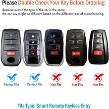 For ToyotaCAR, Car Key Case For ToyotaCAR Land Cruiser Venza RAV4 Prime Hilux Highlander Camry 4Runner 2019-2023 Car Smart Key Accessories Holder Protector - Hồng - Xem 2