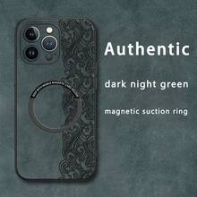 Diseño elegante y texturizado. Funda magnética para teléfono con textura de piel sintética de oveja. Compatible con los modelos 12 al 16 Plus, Pro y Pro. Una opción elegante y de alta calidad, ideal para regalar. - Colores mixtos 1 - Ver 4