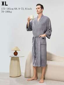 Long-Length Thickened Couple Pajamas For Autumn And Winter, Couple Bathrobes, Same Style As Those In Star Hotels And Beauty Salons, Long Bathrobes For Men And Women, Home Wear.