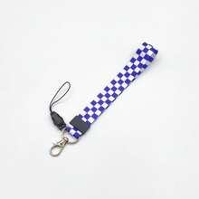 柔软亲肤挂绳，简约黑白、粉白、紫白格子印花，百搭时尚相机/手机挂绳，学校用品，返校季