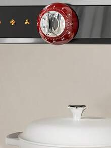 磁性厨房计时器 - 精密倒计时器，强力粘合，机械台式/冰箱计时器，适用于烹饪、烘焙和学习（易读表盘）1 件