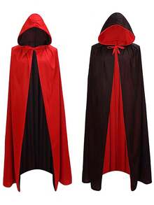 Capa de vampiro negra y roja para adultos con capucha, capa con capucha reversible y unisex, capa de vampiro/pirata para mujeres y hombres, disfraz de Halloween para fiesta y cosplay