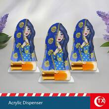 6 件亚克力婚礼订婚派对礼品分配器，指甲花设计香水/巧克力礼品展示架，适合指甲花新娘和准新娘，礼品分发，婚宴，婚礼回礼，指甲花婚礼礼物，周年纪念纪念品，婚礼礼物 - 彩色 - 查看 1