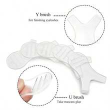Y Shape Eyelash Perm Brushes 100PCS Reuseable Eyelashe Eyebrow Lifting Curler Plastic Clean Comb Eye Lash Extension Perm Tools